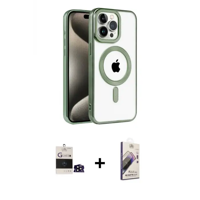 ieg™ iPhone 14 Pro Max Kılıf Eksen Form Koleksiyonu - Siyah Bilvis 3D Mat Cam Ekran Koruyucu + Bilvis Titan Kamera Lens - SH
