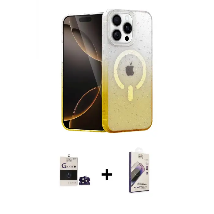 ieg™ iPhone 14 Pro Max Kılıf Eksen Minimal Özel Seri - Siyah Bilvis 3D Mat Cam Ekran Koruyucu + Bilvis Titan Kamera Lens - DNMR