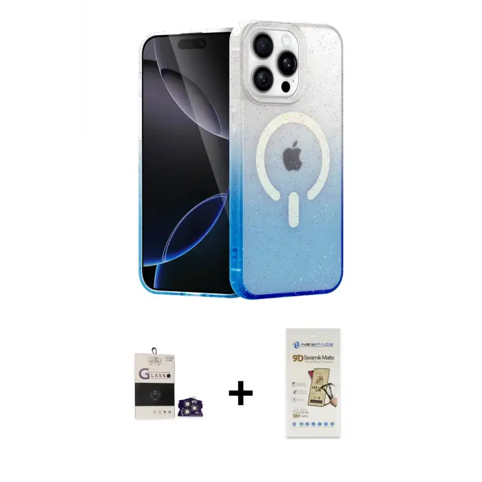 ieg™ iPhone 14 Pro Max Kılıf Eksen Minimal Özel Seri - Siyah Mat Seramik Nano Ekran Koruyucu + Bilvis Titan Kamera Lens - GS