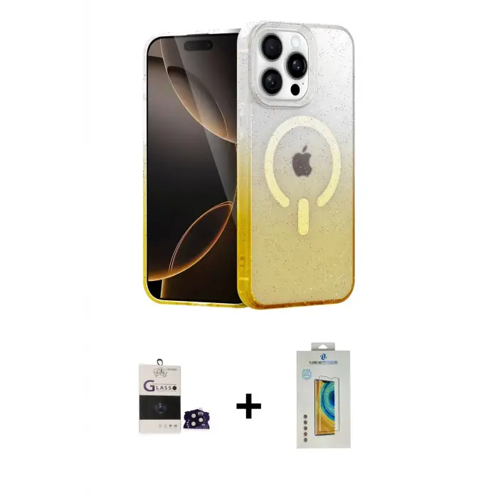 ieg™ iPhone 14 Pro Max Kılıf Eksen Minimal Özel Seri - Siyah Polymer Nano Ekran Koruyucu + Bilvis Titan Kamera Lens - SH