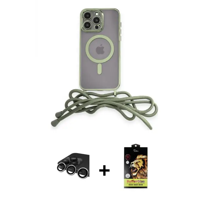 ieg™ iPhone 14 Pro Max Kılıf Eksen Özel Seri - Siyah Buffer Cam Ekran Koruyucu + Raze Metal Kamera Lens - GS