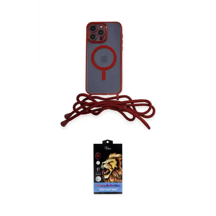 ieg™ iPhone 14 Pro Max Kılıf Eksen Özel Seri - Siyah Buffer Hayalet Cam Ekran Koruyucu
