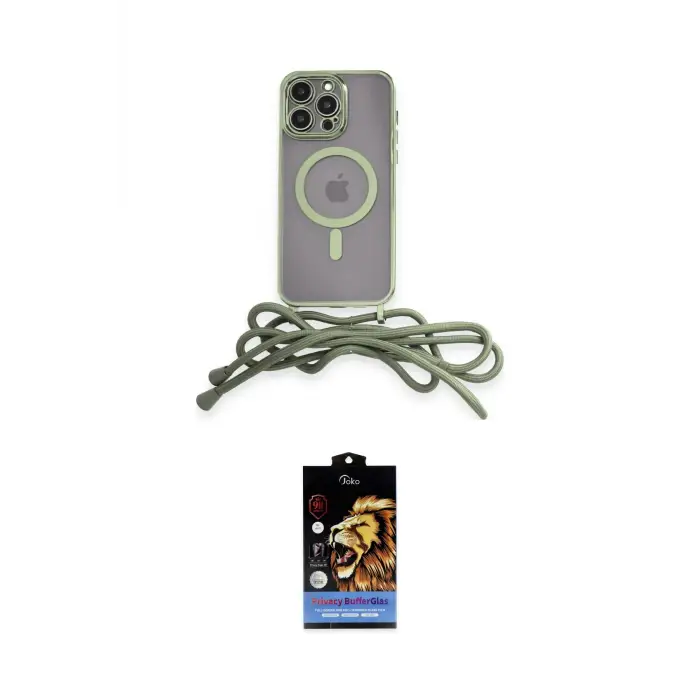 ieg™ iPhone 14 Pro Max Kılıf Eksen Özel Seri - Siyah Buffer Hayalet Cam Ekran Koruyucu