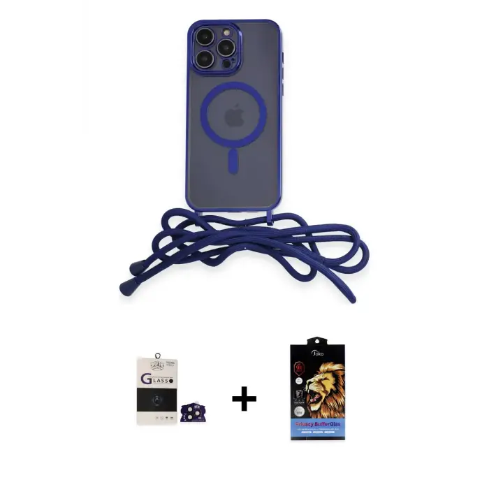 ieg™ iPhone 14 Pro Max Kılıf Eksen Özel Seri - Siyah Buffer Hayalet Cam Ekran Koruyucu + Bilvis Titan Kamera Lens - DNMR