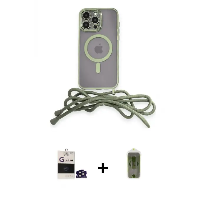ieg™ iPhone 14 Pro Max Kılıf Eksen Özel Seri - Siyah Joko Magic 5D Hayalet Cam + Bilvis Titan Kamera Lens - DNMR