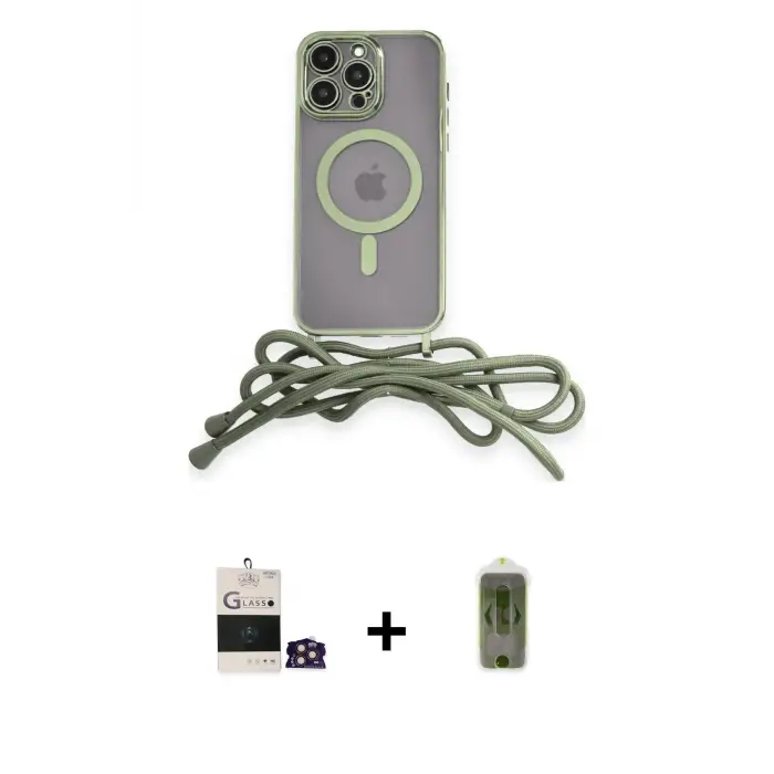 ieg™ iPhone 14 Pro Max Kılıf Eksen Özel Seri - Siyah Joko Magic 5D Hayalet Cam + Bilvis Titan Kamera Lens - GD