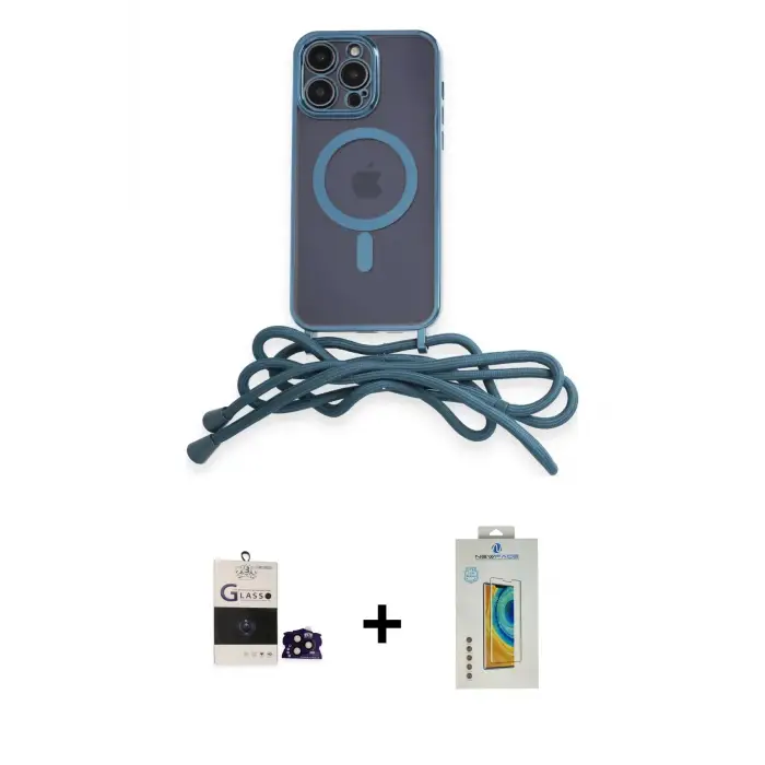 ieg™ iPhone 14 Pro Max Kılıf Eksen Özel Seri - Siyah Polymer Nano Ekran Koruyucu + Bilvis Titan Kamera Lens - SH