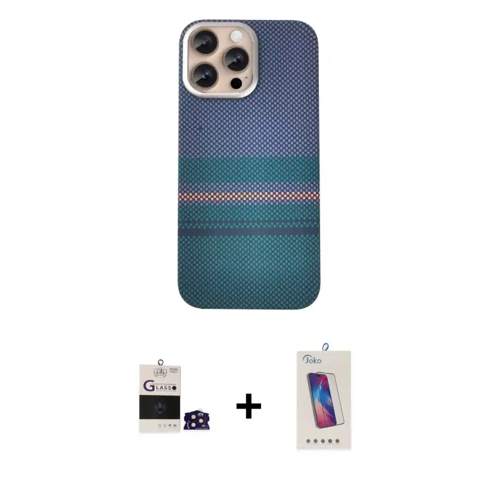 ieg™ iPhone 14 Pro Max Kılıf Eksen Prime - Siyah Joko 5D Cam + Bilvis Titan Kamera Lens - DNMR