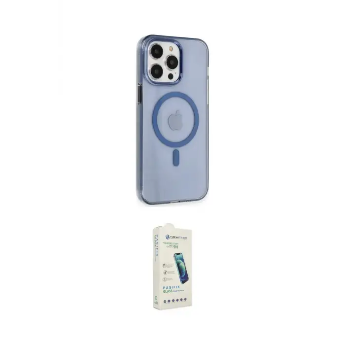 ieg™ iPhone 14 Pro Max Kılıf Kıvılcım Asil Özel Seri - Şeffaf Pasifik Cam Ekran Koruyucu