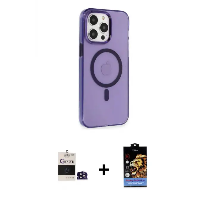 ieg™ iPhone 14 Pro Max Kılıf Kıvılcım Asil Özel Seri - Siyah Buffer Hayalet Cam Ekran Koruyucu + Bilvis Titan Kamera Lens - DNMR