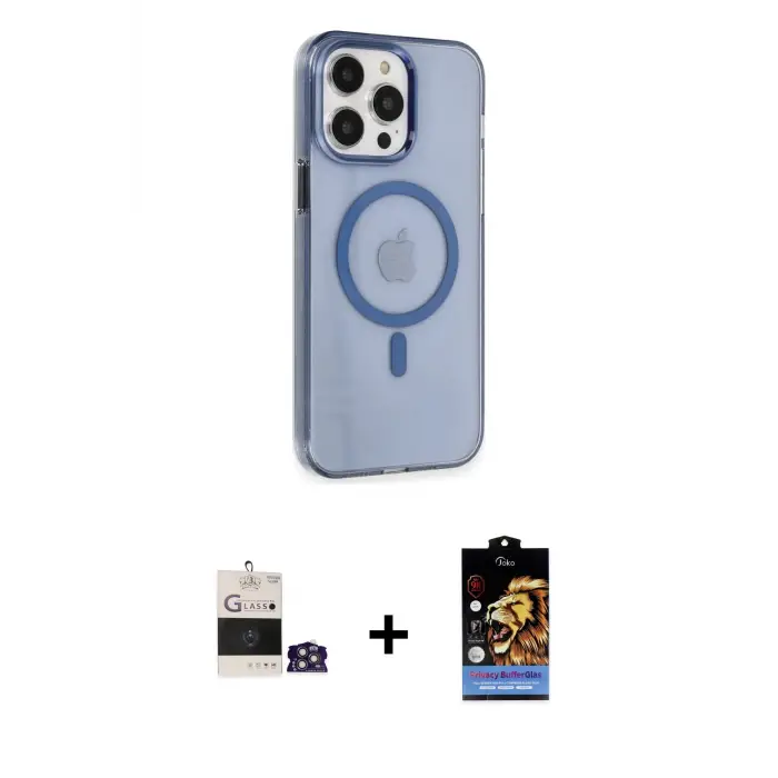 ieg™ iPhone 14 Pro Max Kılıf Kıvılcım Asil Özel Seri - Siyah Buffer Hayalet Cam Ekran Koruyucu + Bilvis Titan Kamera Lens - GS