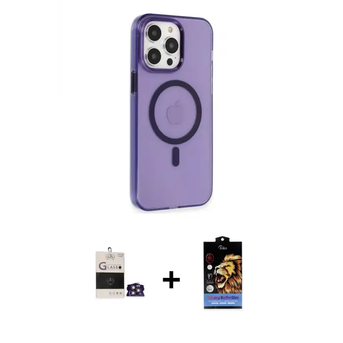 ieg™ iPhone 14 Pro Max Kılıf Kıvılcım Asil Özel Seri - Siyah Buffer Hayalet Cam Ekran Koruyucu + Bilvis Titan Kamera Lens - GS