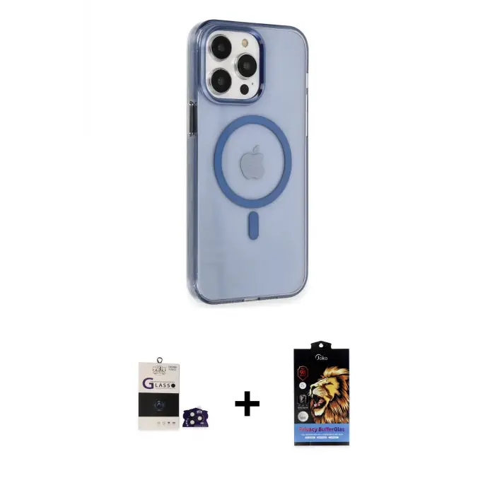 ieg™ iPhone 14 Pro Max Kılıf Kıvılcım Asil Özel Seri - Siyah Buffer Hayalet Cam Ekran Koruyucu + Bilvis Titan Kamera Lens - DNMR