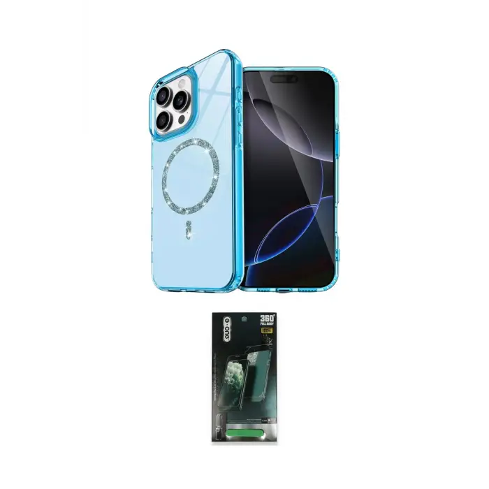 ieg™ iPhone 14 Pro Max Kılıf Kıvılcım Form Prime - Siyah 360 Mat Full Body Arka Koruyucu