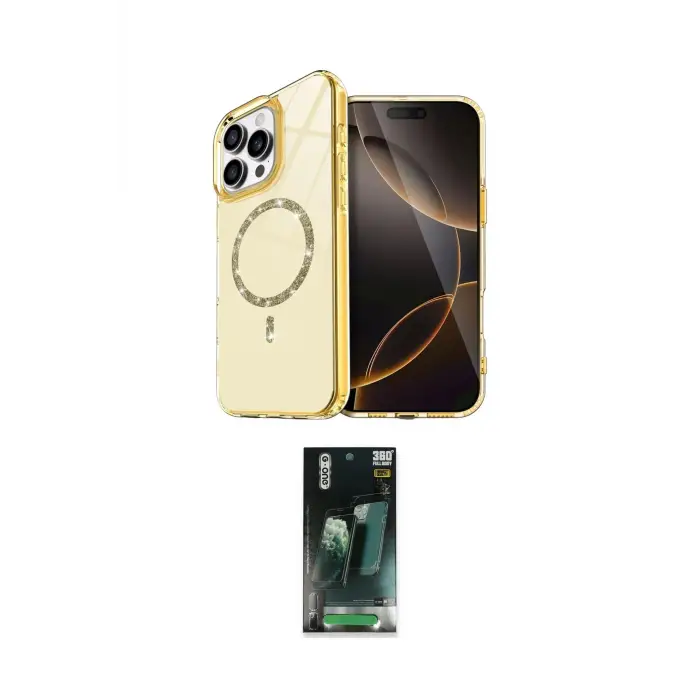 ieg™ iPhone 14 Pro Max Kılıf Kıvılcım Form Prime - Siyah 360 Mat Full Body Arka Koruyucu