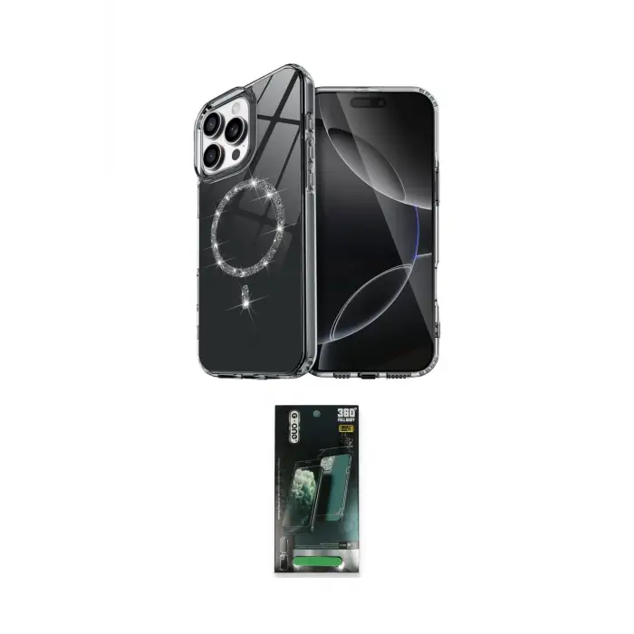 ieg™ iPhone 14 Pro Max Kılıf Kıvılcım Form Prime - Siyah 360 Mat Full Body Arka Koruyucu