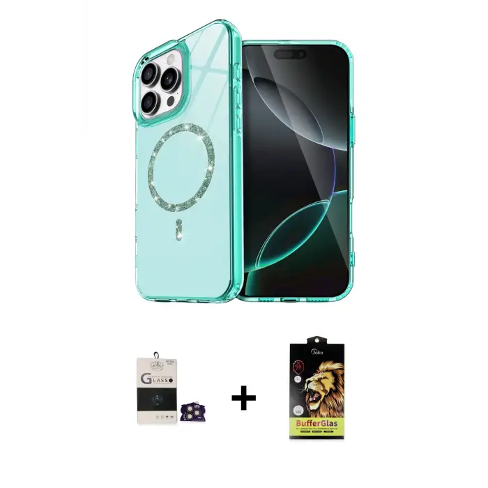 ieg™ iPhone 14 Pro Max Kılıf Kıvılcım Form Prime - Siyah Buffer Cam Ekran Koruyucu + Bilvis Titan Kamera Lens - GD
