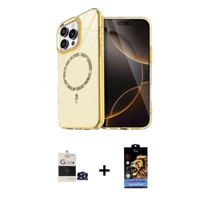 ieg™ iPhone 14 Pro Max Kılıf Kıvılcım Form Prime - Siyah Buffer Hayalet Cam Ekran Koruyucu + Bilvis Titan Kamera Lens - SH