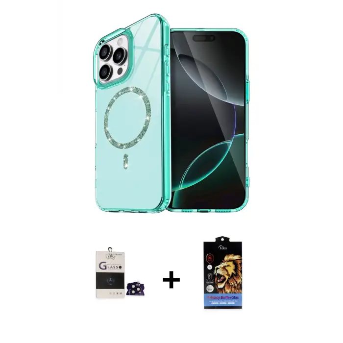 ieg™ iPhone 14 Pro Max Kılıf Kıvılcım Form Prime - Siyah Buffer Hayalet Cam Ekran Koruyucu + Bilvis Titan Kamera Lens - SH