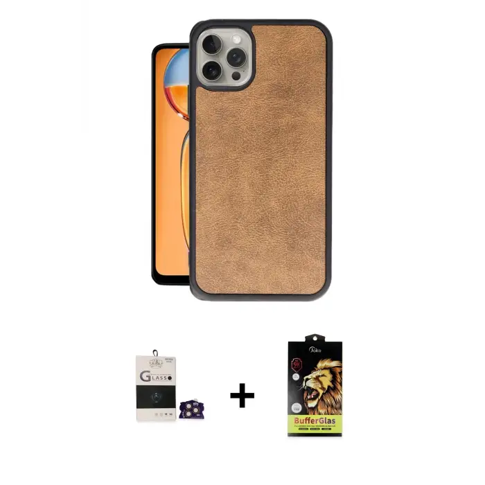 ieg™ iPhone 14 Pro Max Kılıf Kıvılcım Işık Serisi - Siyah Buffer Cam Ekran Koruyucu + Bilvis Titan Kamera Lens - GD