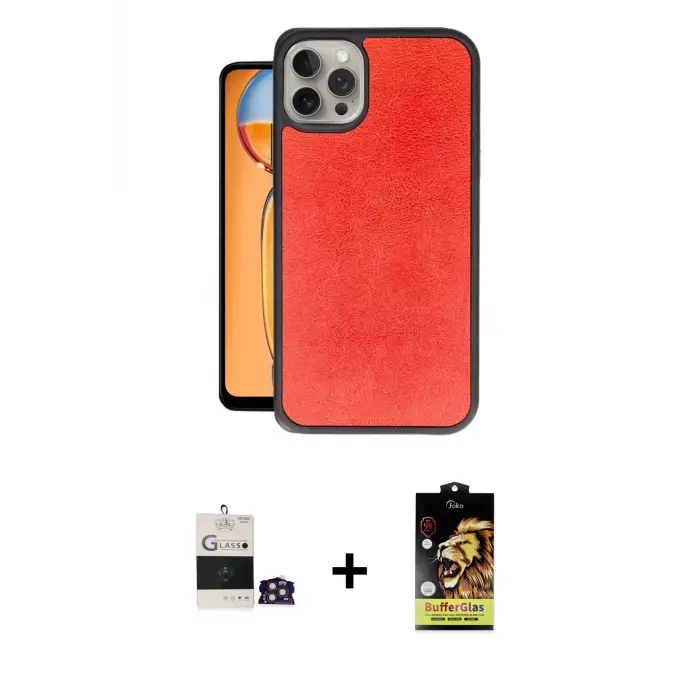 ieg™ iPhone 14 Pro Max Kılıf Kıvılcım Işık Serisi - Siyah Buffer Cam Ekran Koruyucu + Bilvis Titan Kamera Lens - GD