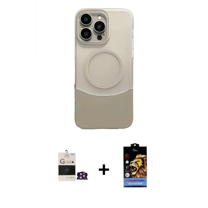 ieg™ iPhone 14 Pro Max Kılıf Kozmos Form Özel Seri - Siyah Buffer Hayalet Cam Ekran Koruyucu + Bilvis Titan Kamera Lens - GD