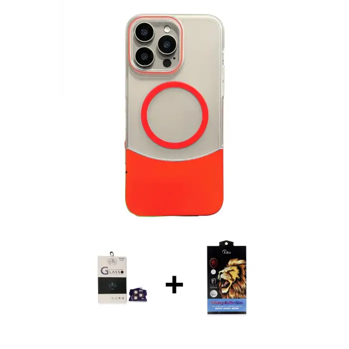 ieg™ iPhone 14 Pro Max Kılıf Kozmos Form Özel Seri - Siyah Buffer Hayalet Cam Ekran Koruyucu + Bilvis Titan Kamera Lens - GD