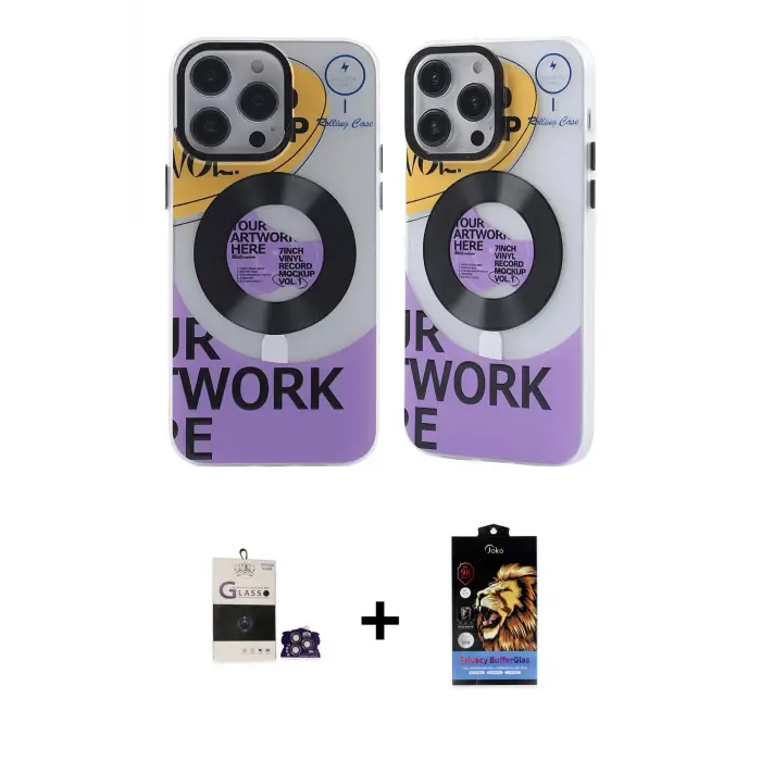 ieg™ iPhone 14 Pro Max Kılıf Nova Doku Koleksiyonu - Siyah Buffer Hayalet Cam Ekran Koruyucu + Bilvis Titan Kamera Lens - GS