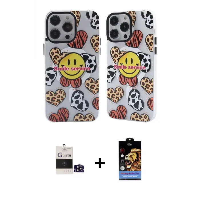 ieg™ iPhone 14 Pro Max Kılıf Nova Doku Koleksiyonu - Siyah Buffer Hayalet Cam Ekran Koruyucu + Bilvis Titan Kamera Lens - SH