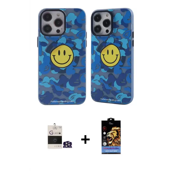 ieg™ iPhone 14 Pro Max Kılıf Nova Doku Koleksiyonu - Siyah Buffer Hayalet Cam Ekran Koruyucu + Bilvis Titan Kamera Lens - GS