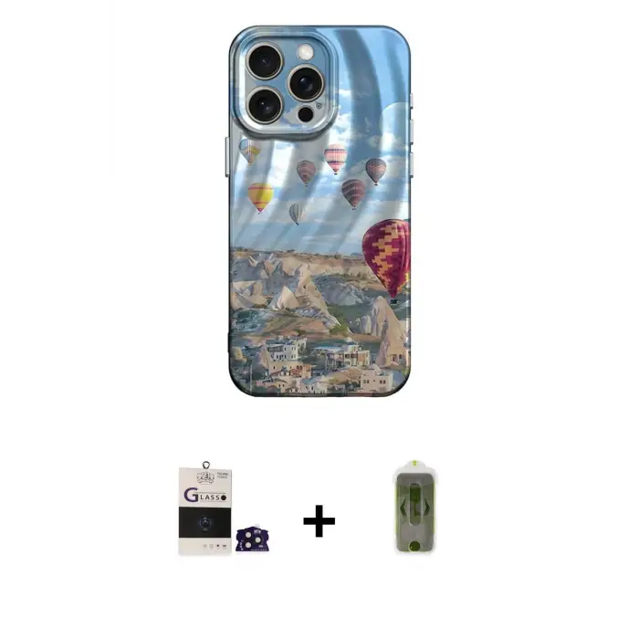 ieg™ iPhone 14 Pro Max Kılıf Nova Doku Prime - Siyah Joko Magic 5D Hayalet Cam + Bilvis Titan Kamera Lens - DNMR
