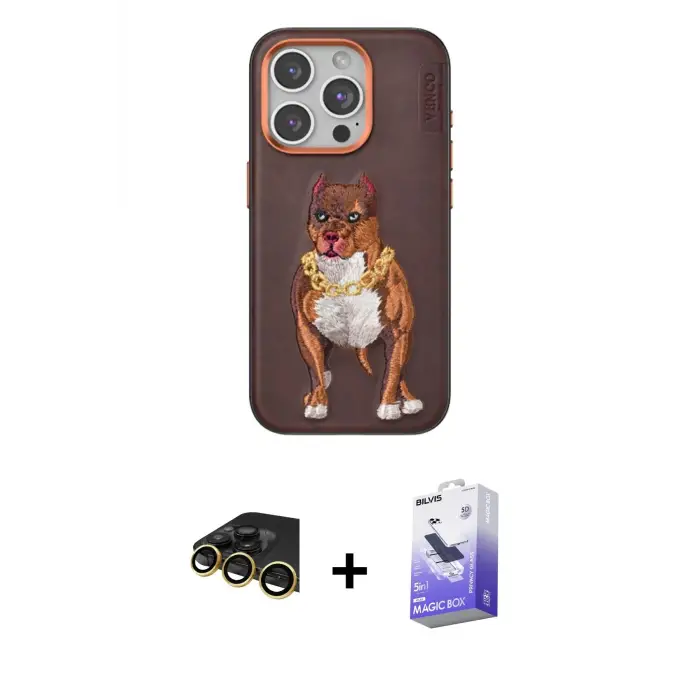 ieg™ iPhone 14 Pro Max Kılıf Nova Form Koleksiyonu - Siyah Bilvis 5in1 5D Magic Hayalet Cam Ekran Koruyucu + Raze Metal Kamera Lens - GD