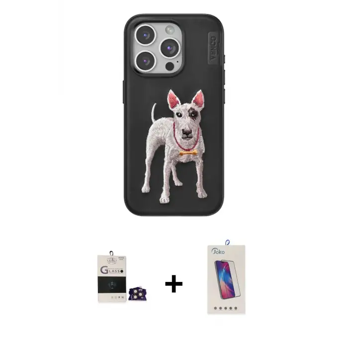 ieg™ iPhone 14 Pro Max Kılıf Nova Form Koleksiyonu - Siyah Joko 5D Cam + Bilvis Titan Kamera Lens - GD