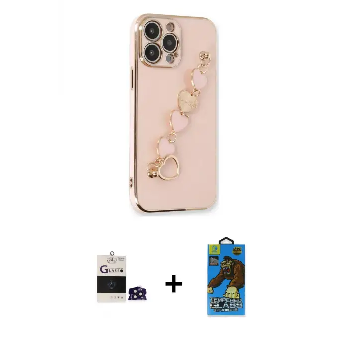 ieg™ iPhone 14 Pro Max Kılıf Nova Işık Prime - Siyah 18D Cam Ekran Koruyucu + Bilvis Titan Kamera Lens - DNMR