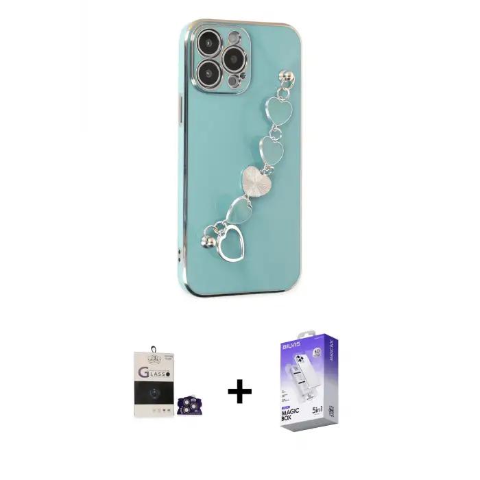 ieg™ iPhone 14 Pro Max Kılıf Nova Işık Prime - Siyah Bilvis 5in1 3D Magic Cam Ekran Koruyucu + Bilvis Titan Kamera Lens - GS
