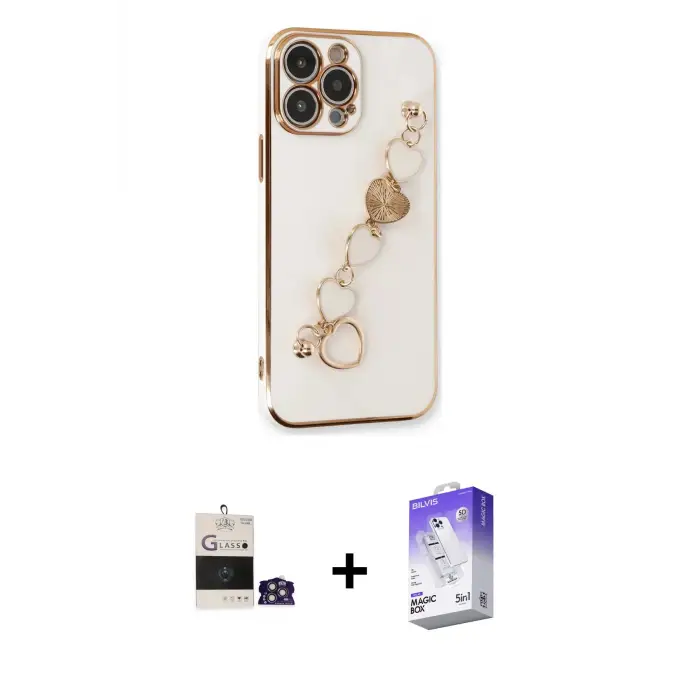 ieg™ iPhone 14 Pro Max Kılıf Nova Işık Prime - Siyah Bilvis 5in1 3D Magic Cam Ekran Koruyucu + Bilvis Titan Kamera Lens - GS