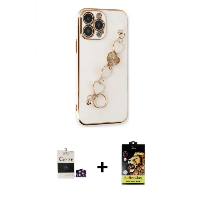 ieg™ iPhone 14 Pro Max Kılıf Nova Işık Prime - Siyah Buffer Cam Ekran Koruyucu + Bilvis Titan Kamera Lens - GD