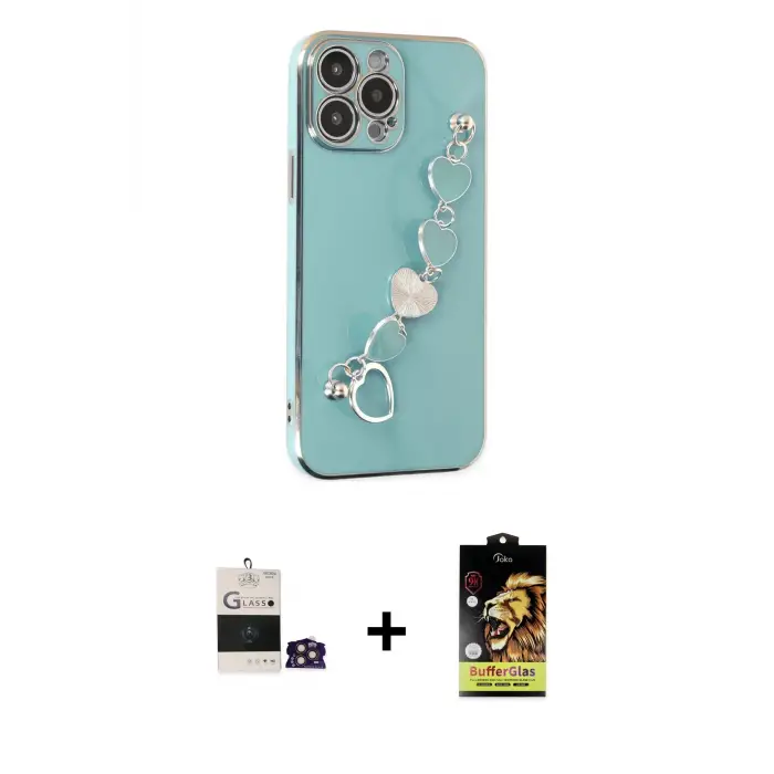 ieg™ iPhone 14 Pro Max Kılıf Nova Işık Prime - Siyah Buffer Cam Ekran Koruyucu + Bilvis Titan Kamera Lens - GD