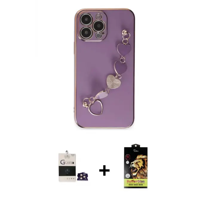ieg™ iPhone 14 Pro Max Kılıf Nova Işık Prime - Siyah Buffer Cam Ekran Koruyucu + Bilvis Titan Kamera Lens - GD