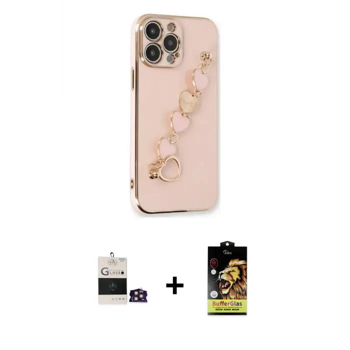 ieg™ iPhone 14 Pro Max Kılıf Nova Işık Prime - Siyah Buffer Cam Ekran Koruyucu + Bilvis Titan Kamera Lens - GD