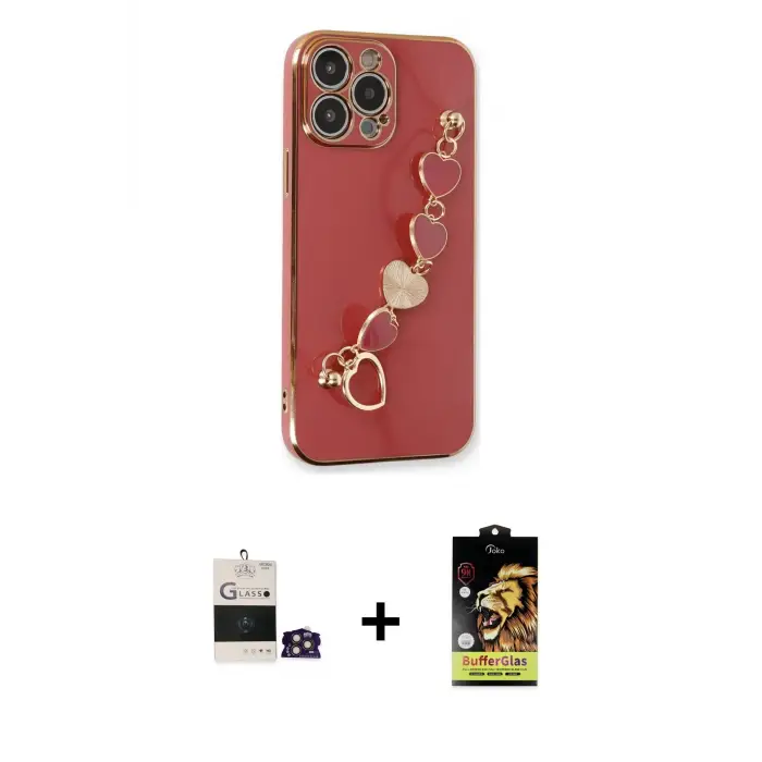 ieg™ iPhone 14 Pro Max Kılıf Nova Işık Prime - Siyah Buffer Cam Ekran Koruyucu + Bilvis Titan Kamera Lens - GD