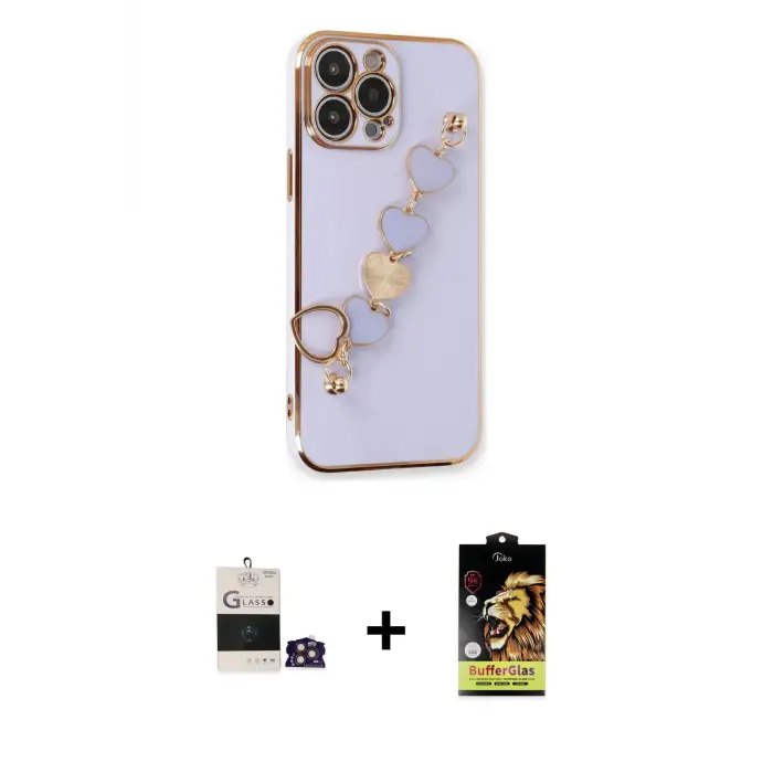 ieg™ iPhone 14 Pro Max Kılıf Nova Işık Prime - Siyah Buffer Cam Ekran Koruyucu + Bilvis Titan Kamera Lens - GD