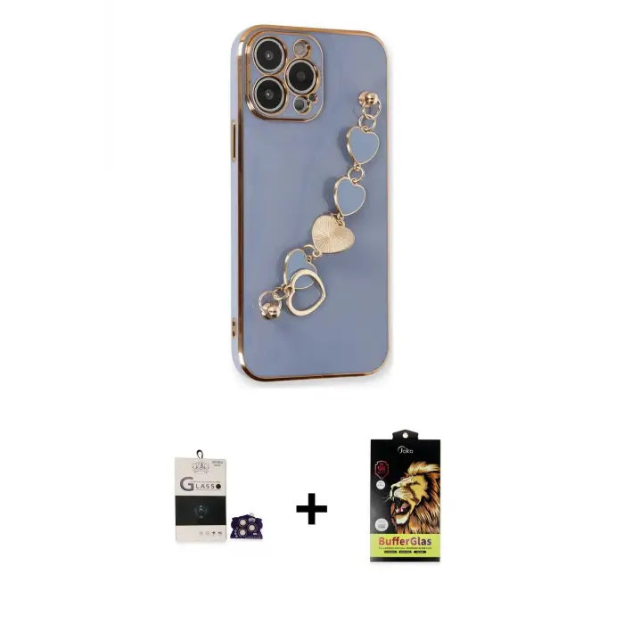 ieg™ iPhone 14 Pro Max Kılıf Nova Işık Prime - Siyah Buffer Cam Ekran Koruyucu + Bilvis Titan Kamera Lens - GD