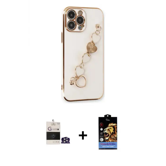 ieg™ iPhone 14 Pro Max Kılıf Nova Işık Prime - Siyah Buffer Hayalet Cam Ekran Koruyucu + Bilvis Titan Kamera Lens - GS
