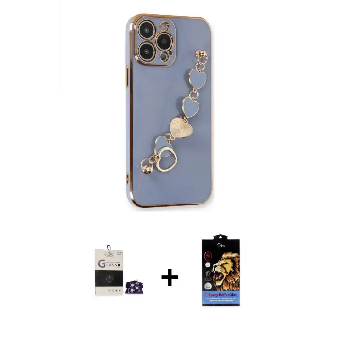 ieg™ iPhone 14 Pro Max Kılıf Nova Işık Prime - Siyah Buffer Hayalet Cam Ekran Koruyucu + Bilvis Titan Kamera Lens - GS