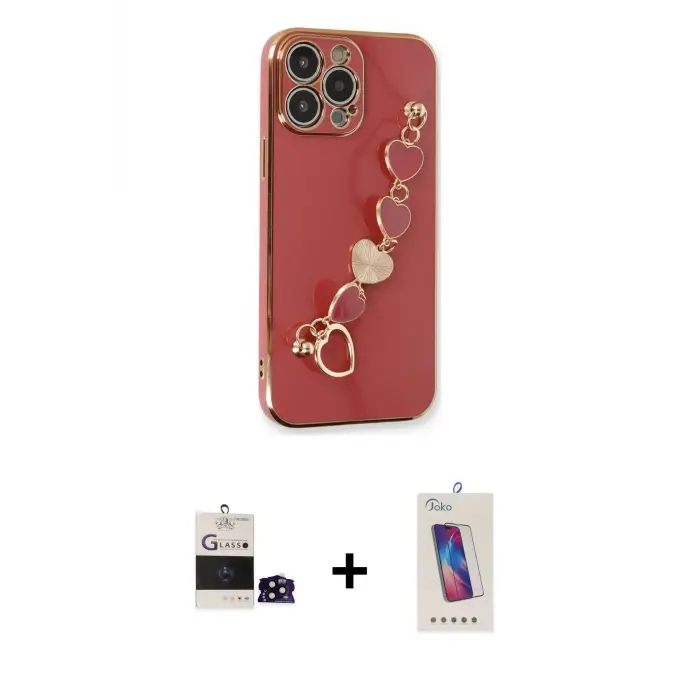 ieg™ iPhone 14 Pro Max Kılıf Nova Işık Prime - Siyah Joko 5D Cam + Bilvis Titan Kamera Lens - SH