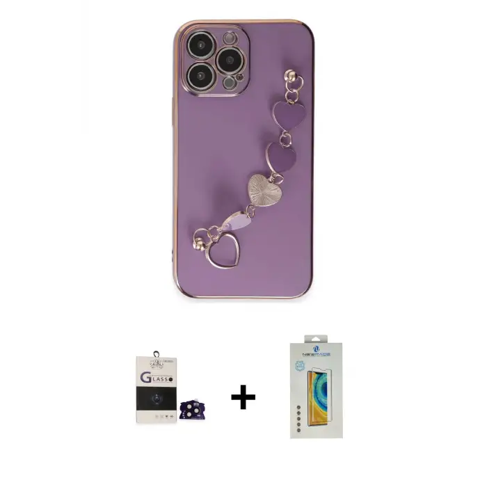 ieg™ iPhone 14 Pro Max Kılıf Nova Işık Prime - Siyah Polymer Nano Ekran Koruyucu + Bilvis Titan Kamera Lens - SH