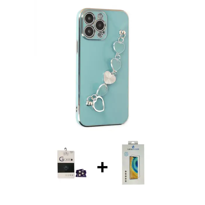 ieg™ iPhone 14 Pro Max Kılıf Nova Işık Prime - Siyah Polymer Nano Ekran Koruyucu + Bilvis Titan Kamera Lens - GD