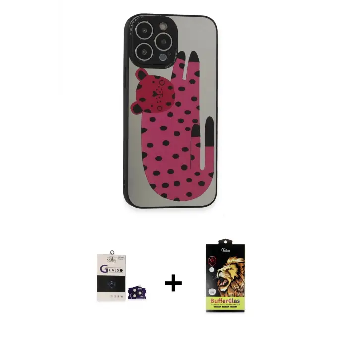ieg™ iPhone 14 Pro Max Kılıf Odak Klasik Serisi - Siyah Buffer Cam Ekran Koruyucu + Bilvis Titan Kamera Lens - DNMR
