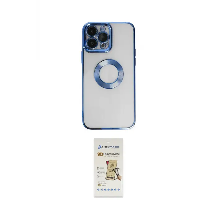 ieg™ iPhone 14 Pro Max Kılıf Pusula Form - Siyah Mat Seramik Nano Ekran Koruyucu